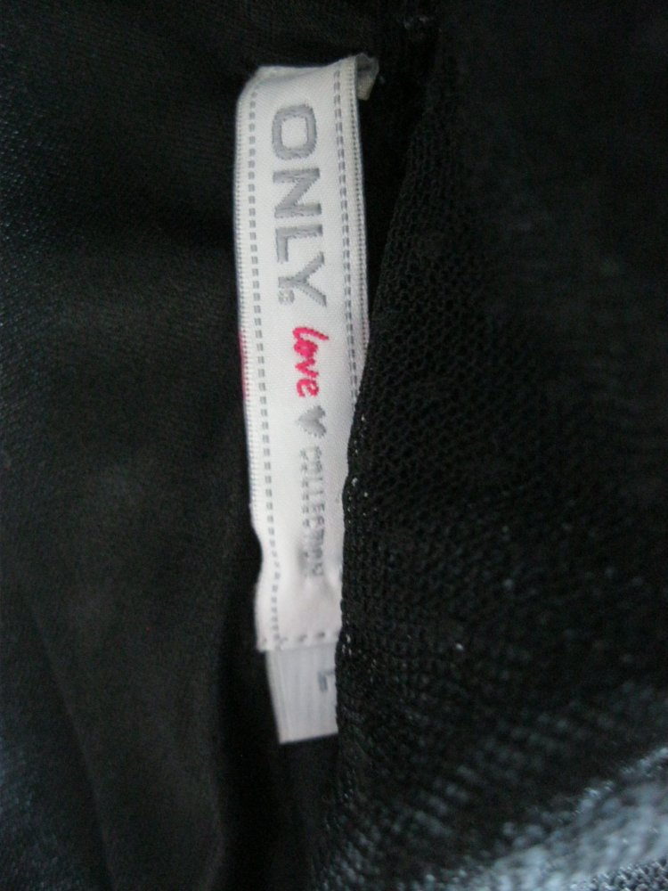Trägerkleid # Only # Spitze # Tüll # Satin # Schwarz # L