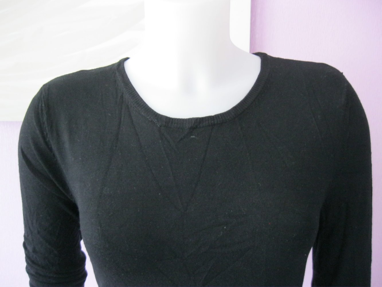Mango basic Feinstrickpulli  Schwarz S