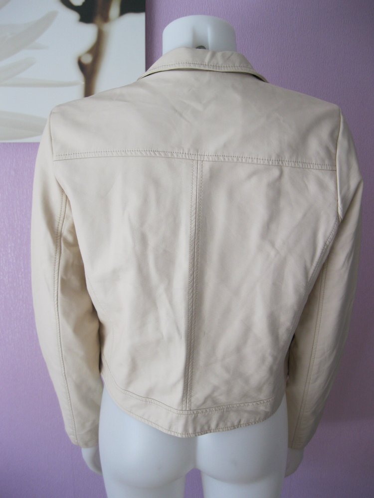 Kunstlederjacke # Bikerjacke # Primark # beige # 42