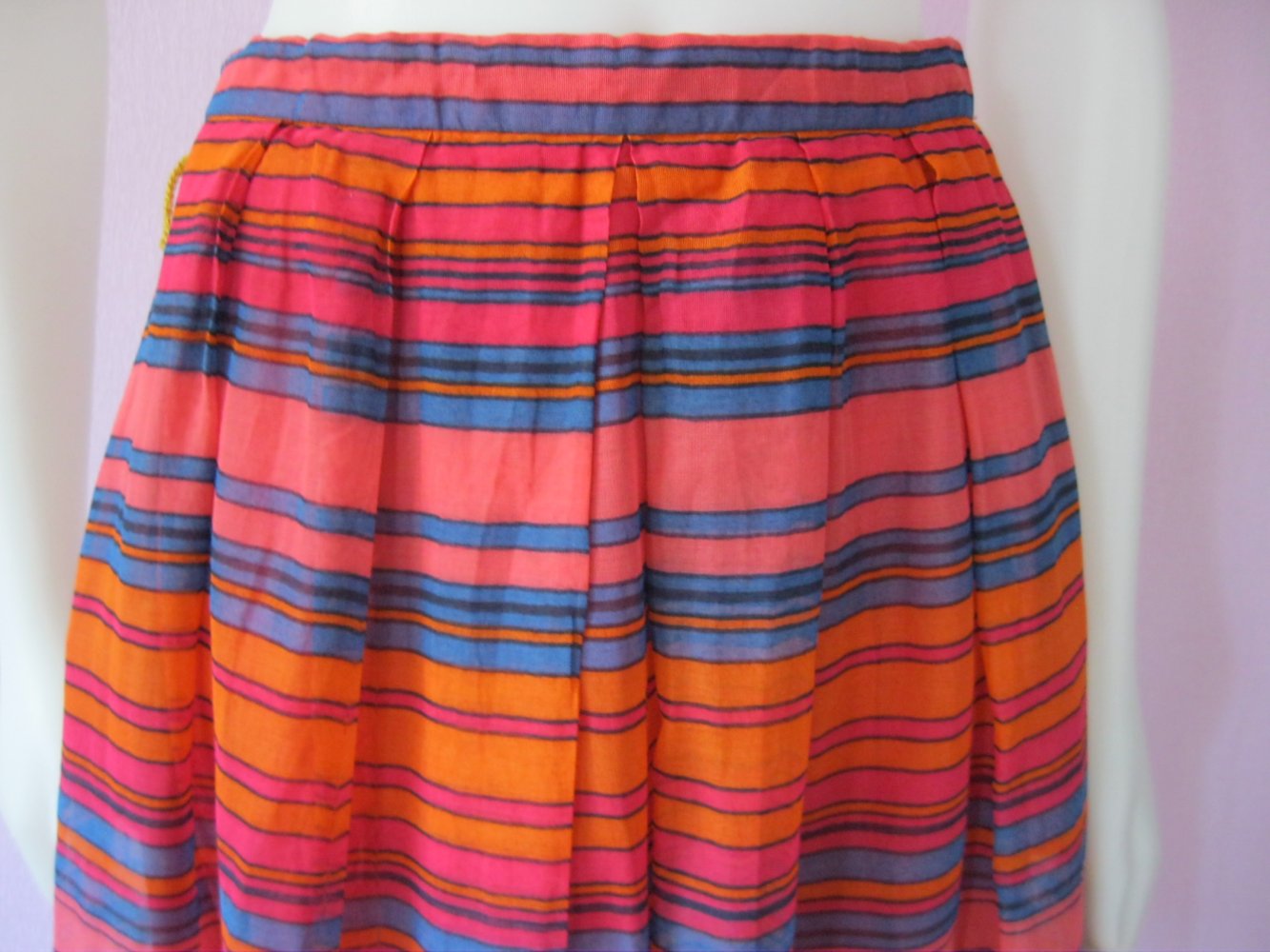 Maxirock # Yvette # gestreift # Bunt # Vintage # 100% Baumwolle # 42