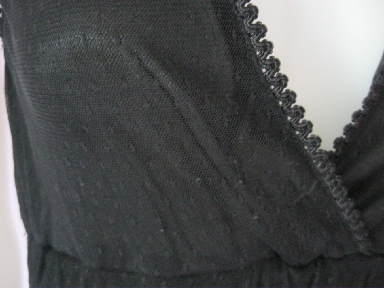 Trägerkleid # Only # Spitze # Tüll # Satin # Schwarz # L