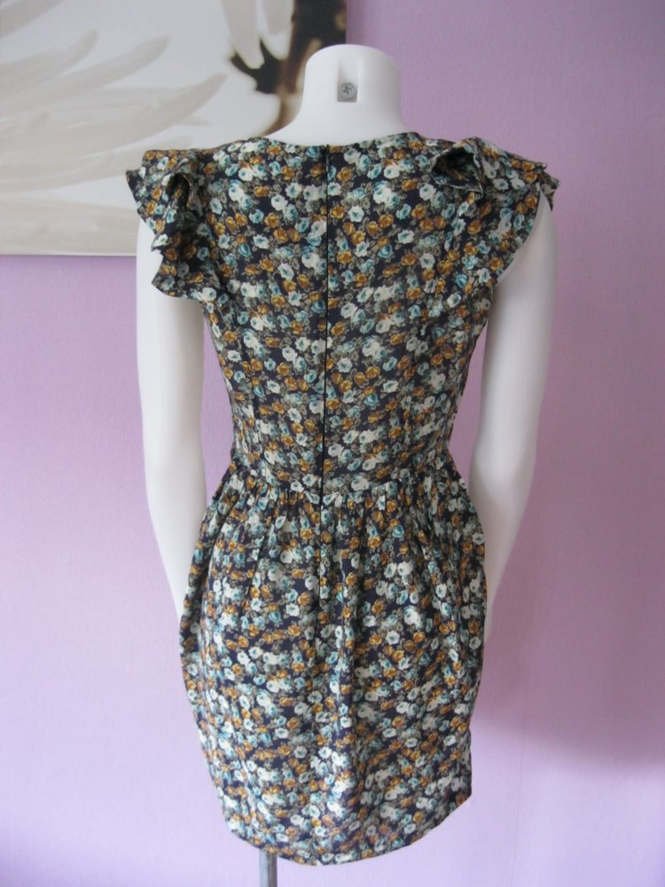 Kleid # Address # Blumen # Bunt # Volants # Baumwolle # S