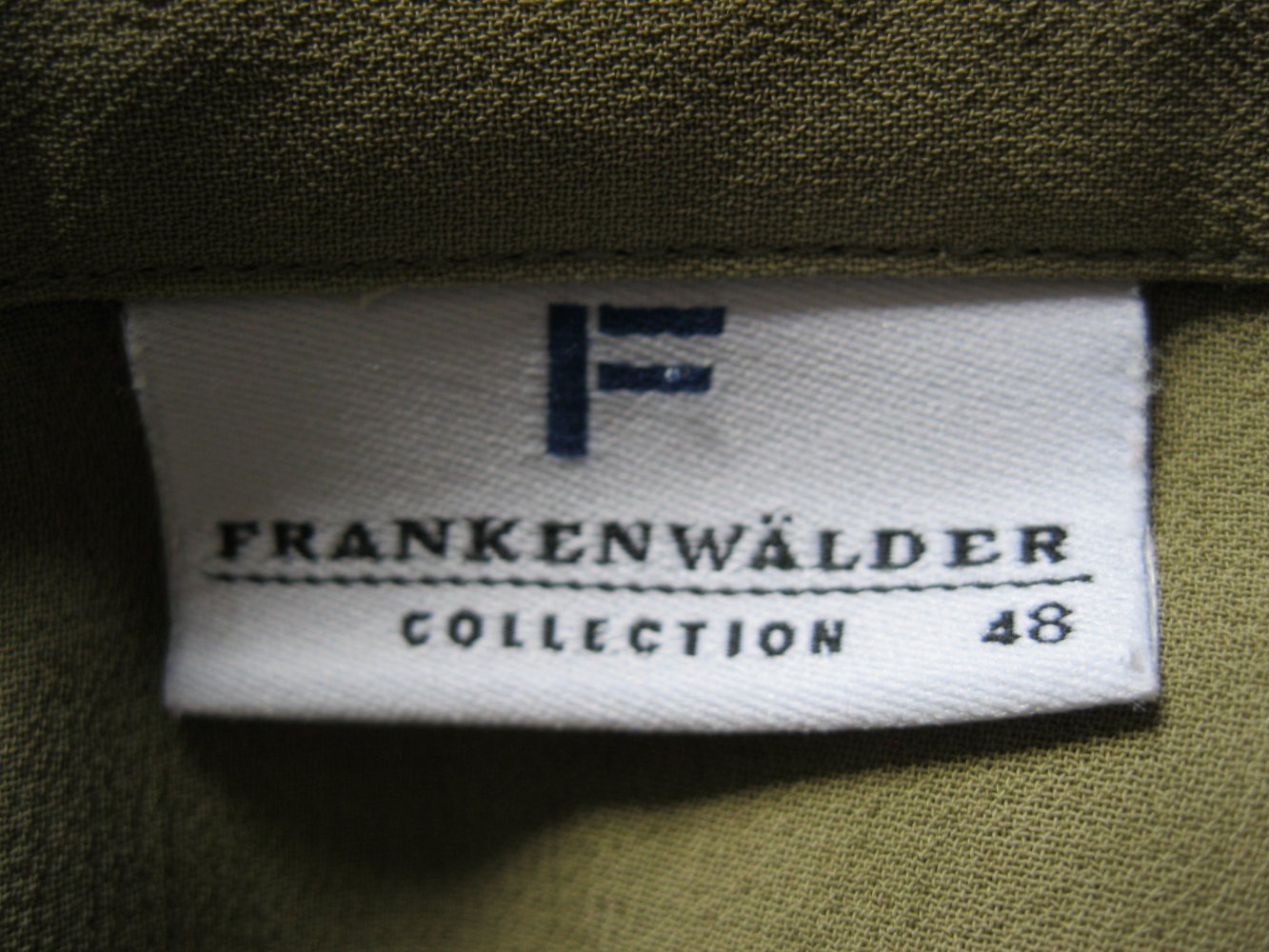 Bluse # Frankenwälder # Chiffon # kurzärmlig # Khaki # 48 