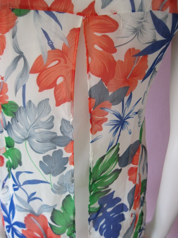 Eve seduire Longbluse ärmellos Blumen Hängerchen 8 (36/S)