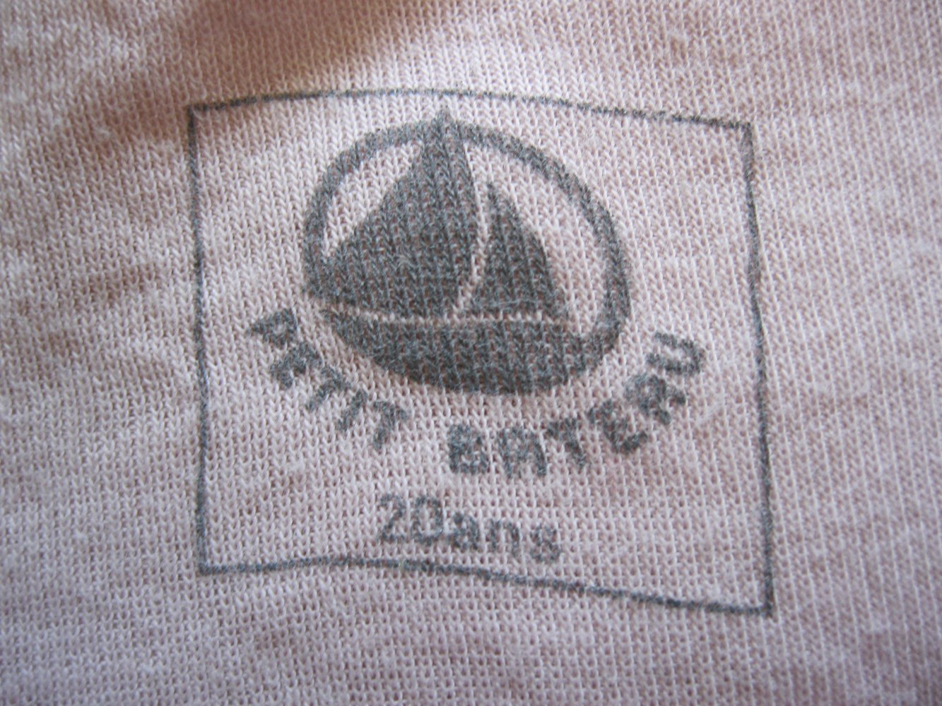 T -Shirt # Petit Bateau # Nude # Kurzarm # 100% Baumwolle #M