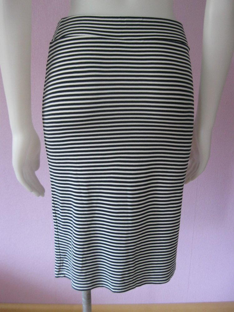 Stretchrock # Tom Tailer # Schlupfrock # gestreift # Schwarz / Weiß # S