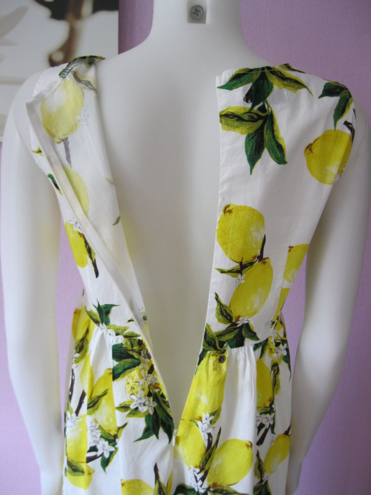 50s Retro # Boo Boo Design Fashion# Vintage # Rockabilly Kleid # Zitronen # S