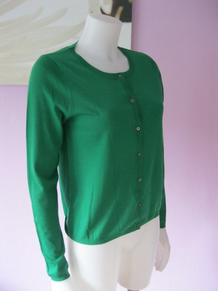 Feinstrickjacke # Grün # S-M