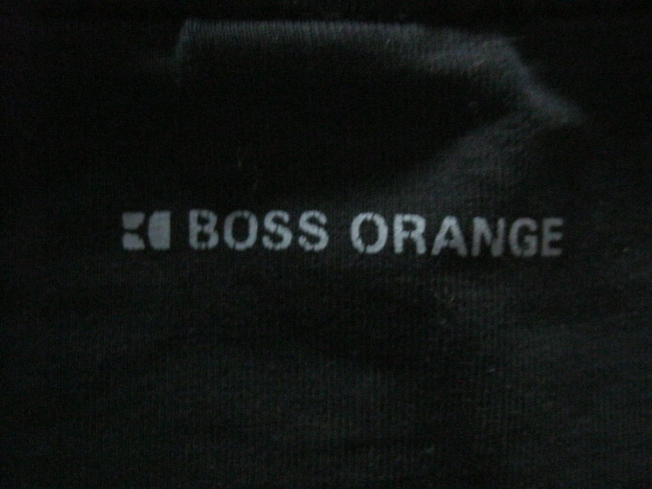 Boss Orange T-Shirt V-Ausschnitt Baumwolle Schwarz S