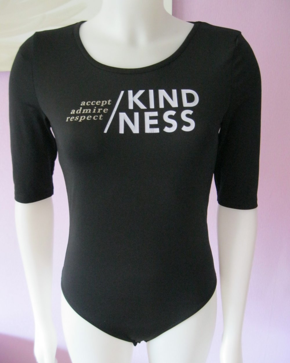 Halb-Arm Body # Kindness # Schwarz # S/M