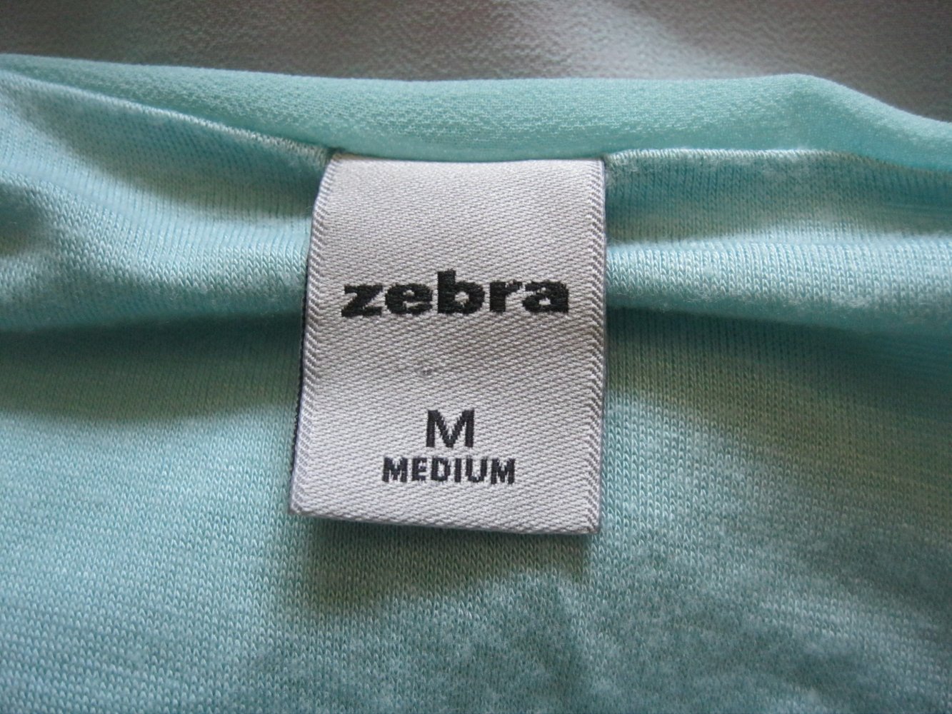 Schößchen-Top # Zebra # Spaghetti-Träger # Mintgrün # Viskose # M