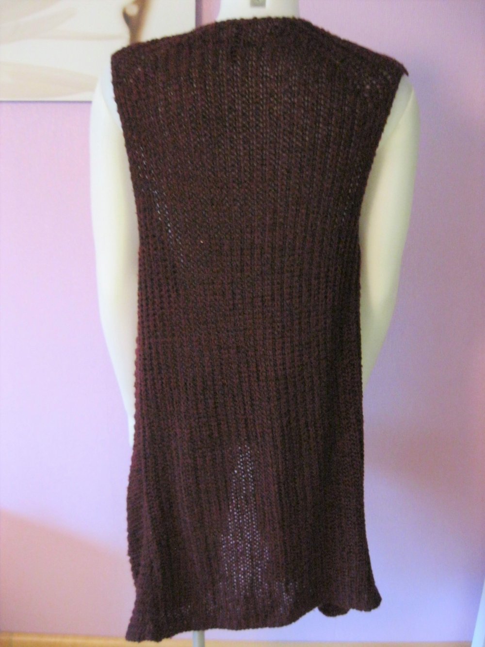Cardigan/Strickjacke #Chicorée # Burgunderrot/Schwarz meliert# S