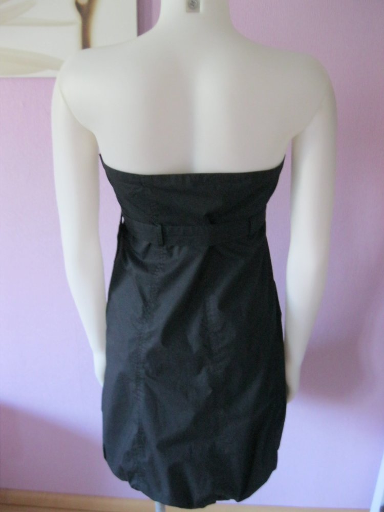 Ballon-Kleid # Only # Schwarz # Gürtel # 40