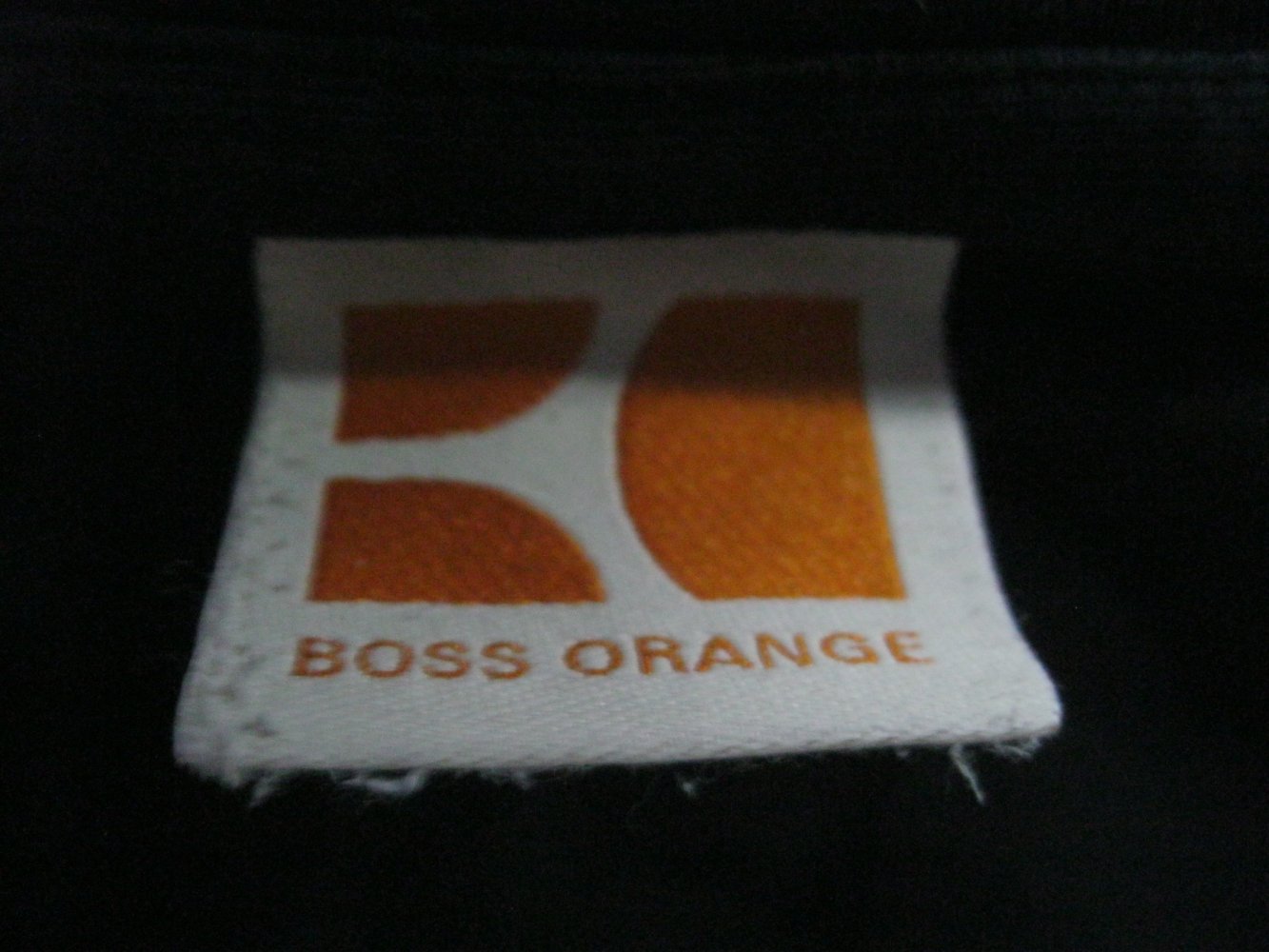 Boss Orange T-Shirt V-Ausschnitt Baumwolle Schwarz S