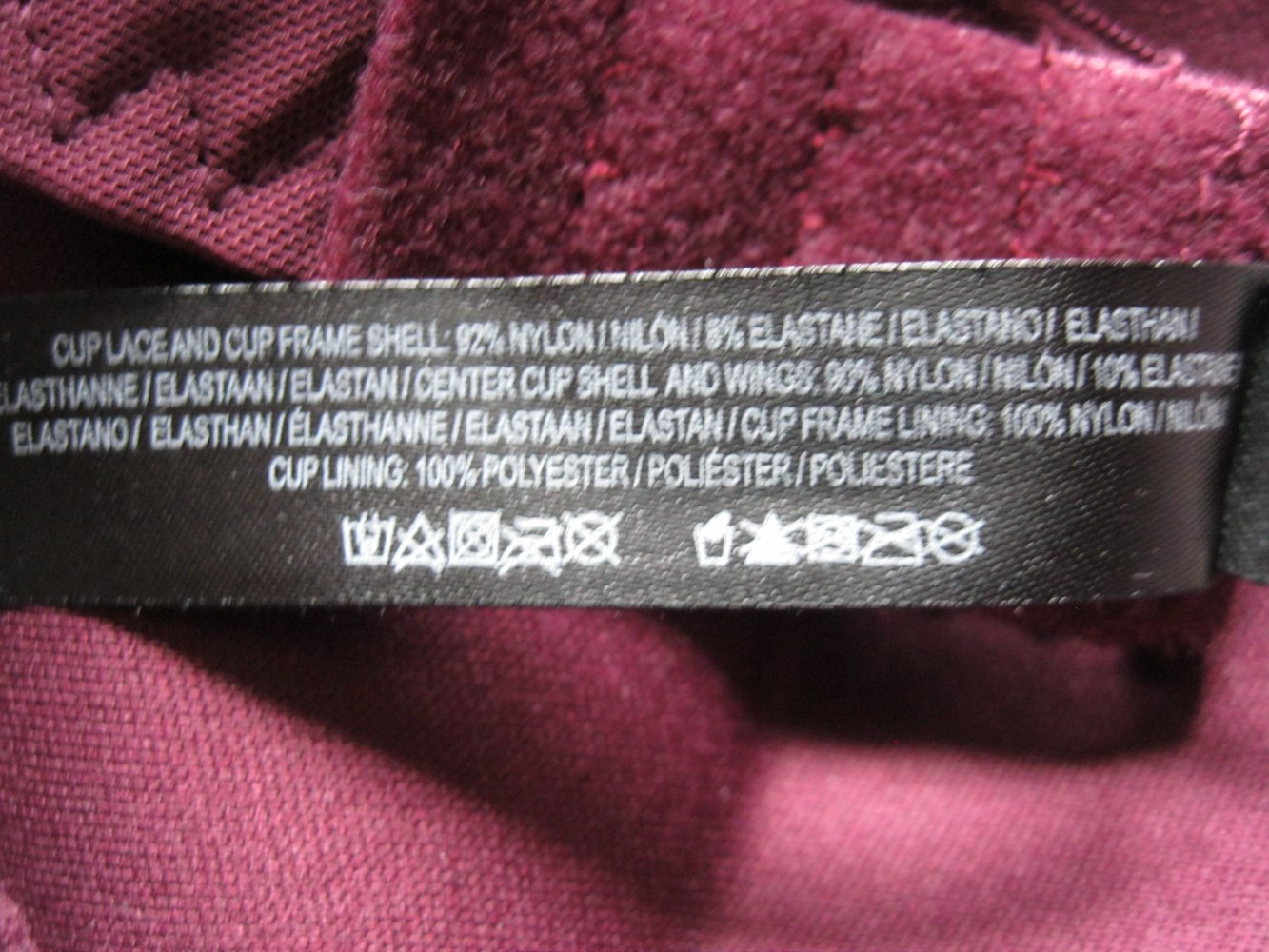 Push up BH # Secret Possessions # Spitze # Burgunderrot # 85C