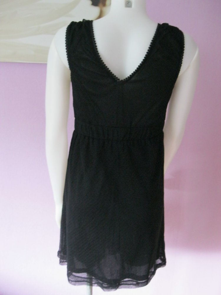 Trägerkleid # Only # Spitze # Tüll # Satin # Schwarz # L