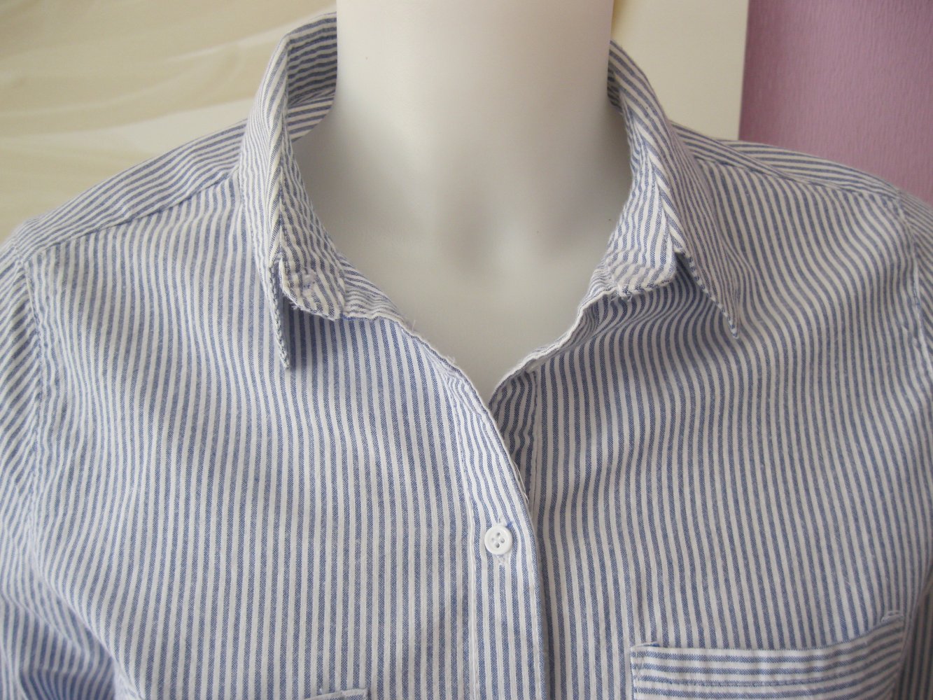 Hemd # Bluse # Tally Weijl # langärmlig # gestreift # Blau / Weiß # M
