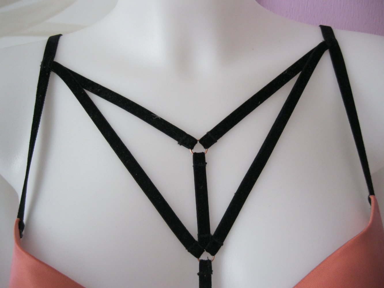 Push up BH # Secret Possessions # Lachsfarben/Schwarz # 75B