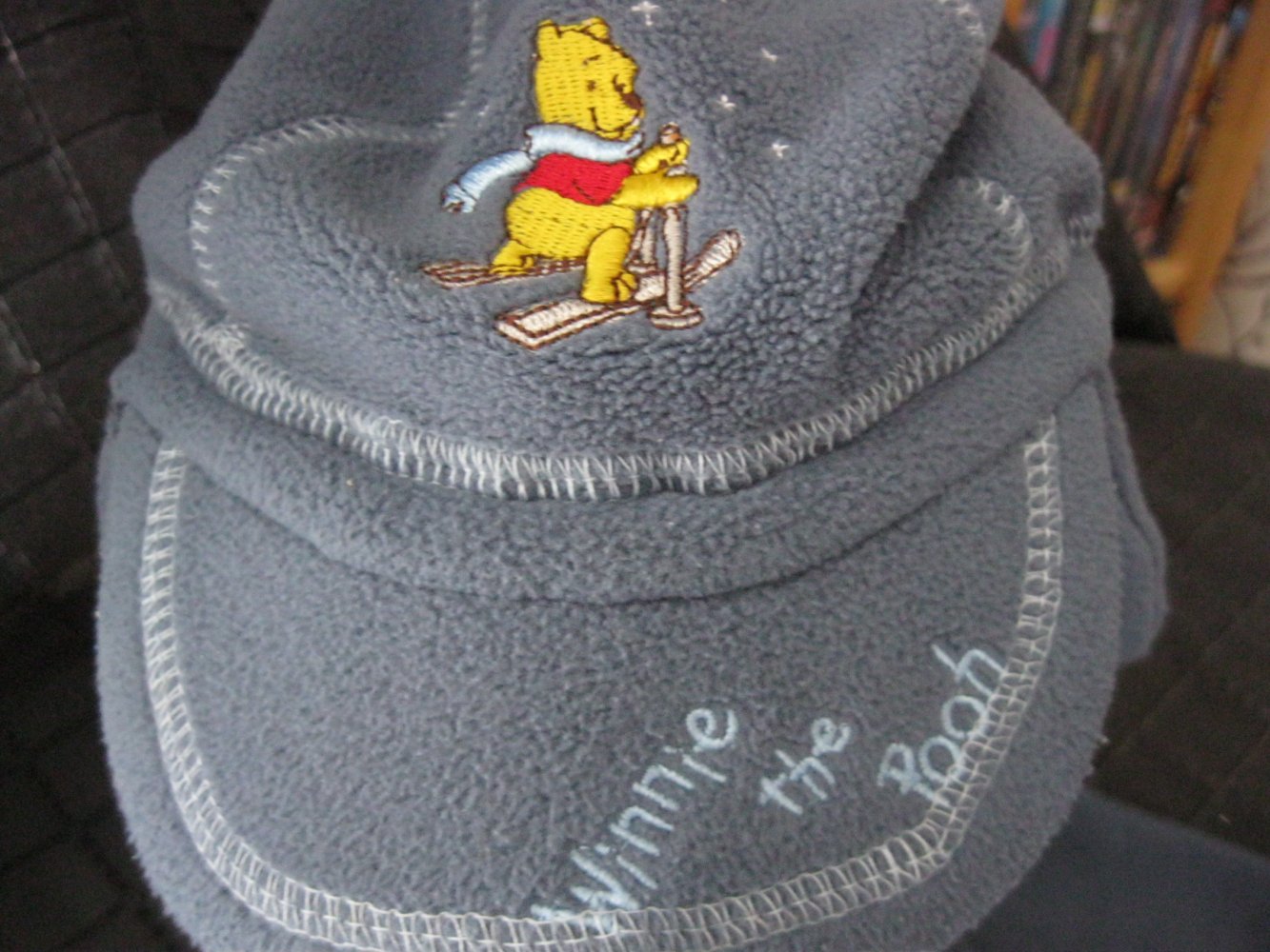 Winnie the Pooh Mütze + Schal Fleece Blau 6-9 Monate