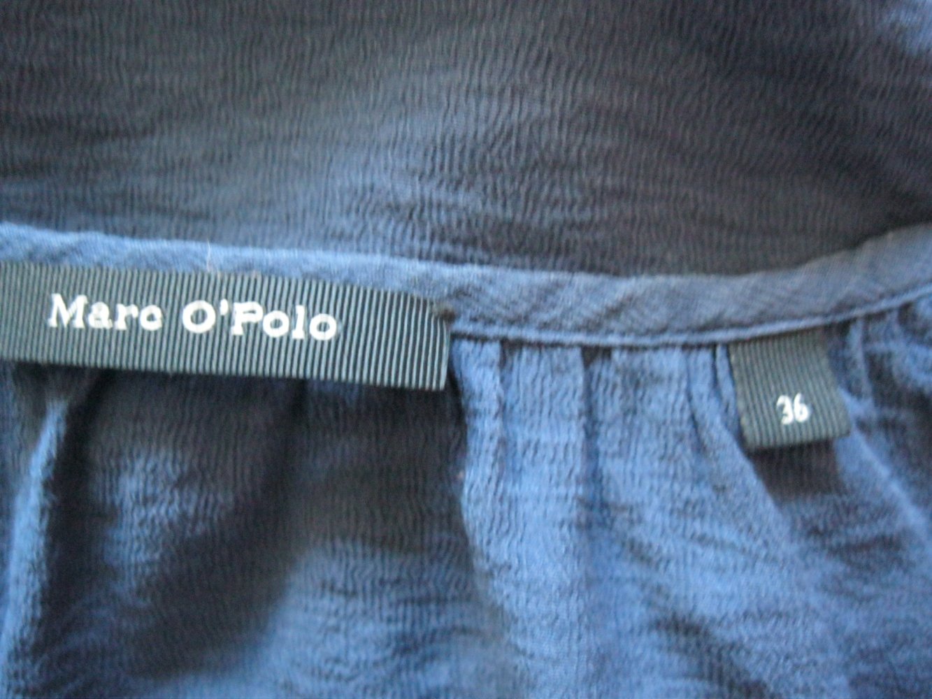 Marc O'Polo Bluse/Shirt halbarm Blau Viskose 36