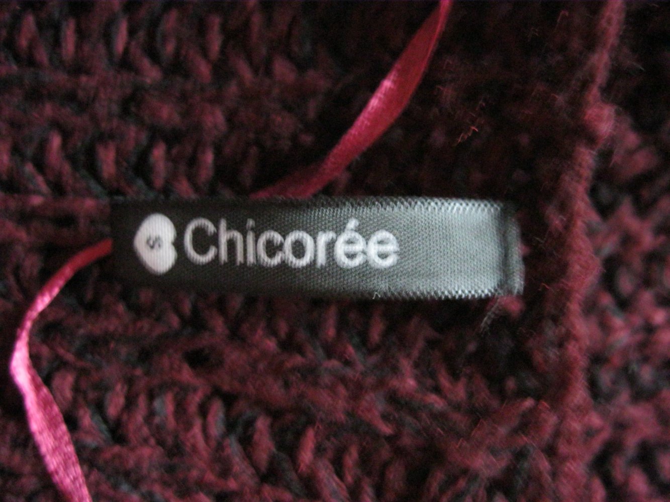 Cardigan/Strickjacke #Chicorée # Burgunderrot/Schwarz meliert# S