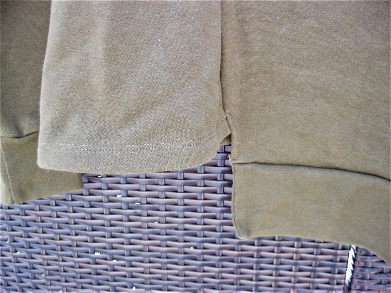 Just Hype Sweatshirt NEU Khaki Asymmetrisch M