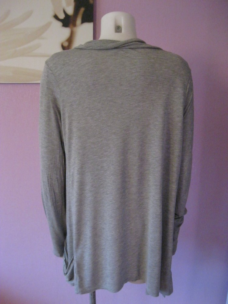 Terranova Cardigan Jersey-Jacke Grau 100% Viskose L
