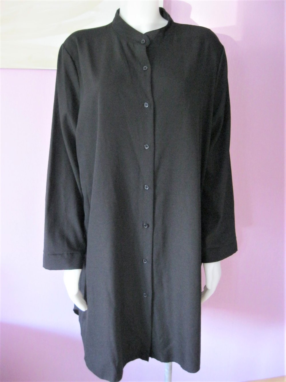 Kleid # 3/4-Arm # Schwarz # Made in Italy # TG 2 (46 / XXXL)