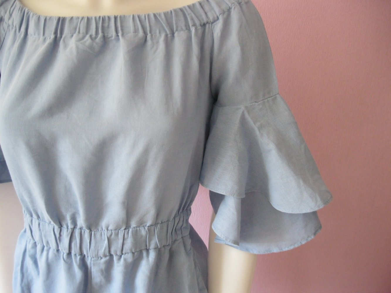 Overall-Kleid # Jumpsuit # Zara Basic # hellblau # M