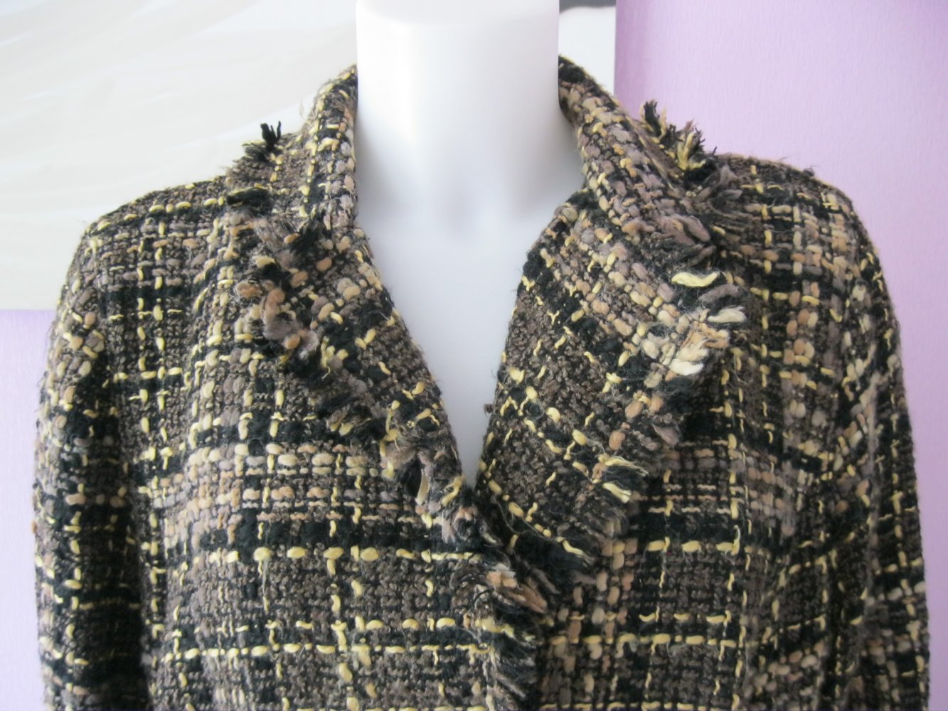 Strickjacke # Fabiani # Wolle # Braun/Beige # 40/42