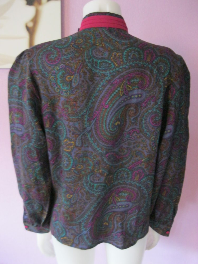 Bluse # 100% Schurwolle # Blumen/Ornamente # C&A # 38