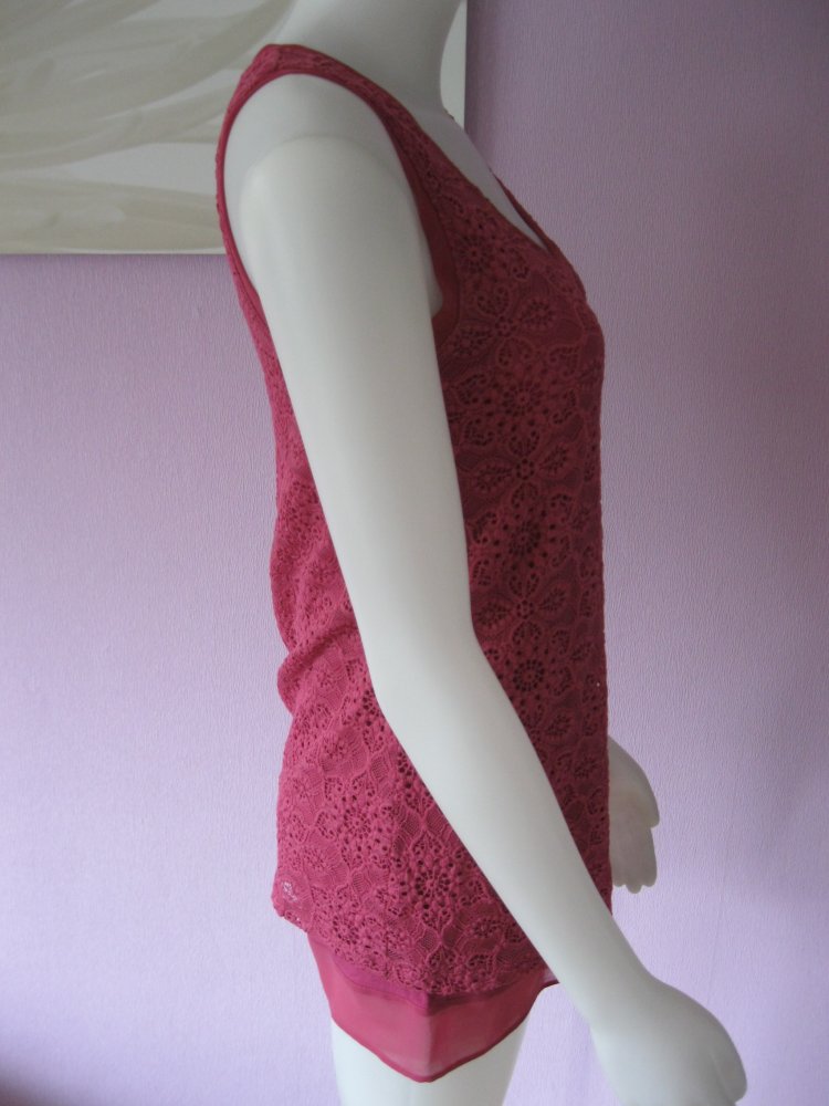 Seiden-Top # Intimissimi  # Spitze # Altrosa # S 
