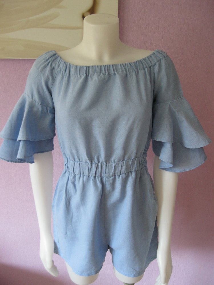 Overall-Kleid # Jumpsuit # Zara Basic # hellblau # M