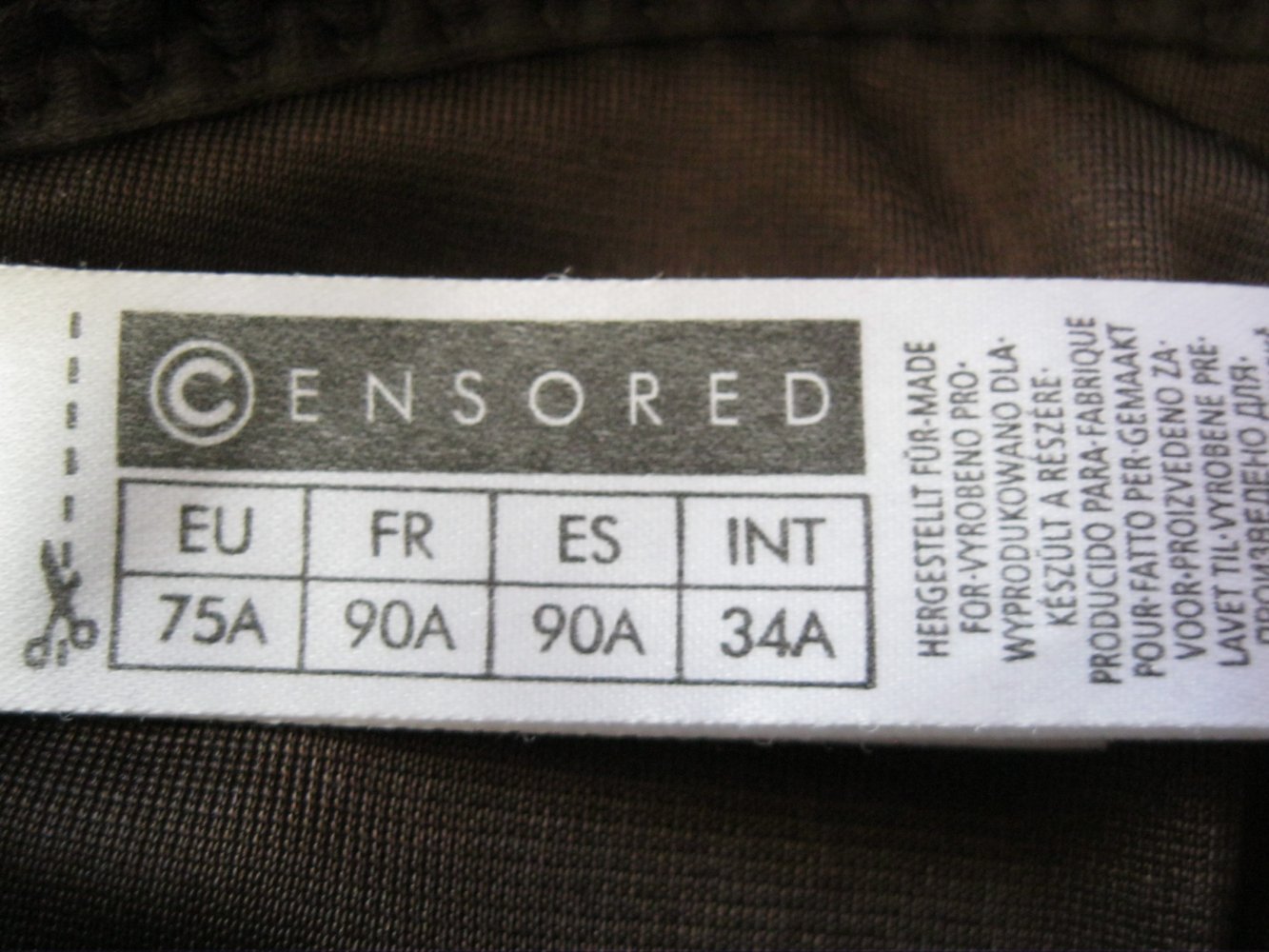 Push-Up # Censored # Neck-Holder BH # Braun # Nieten # 75A