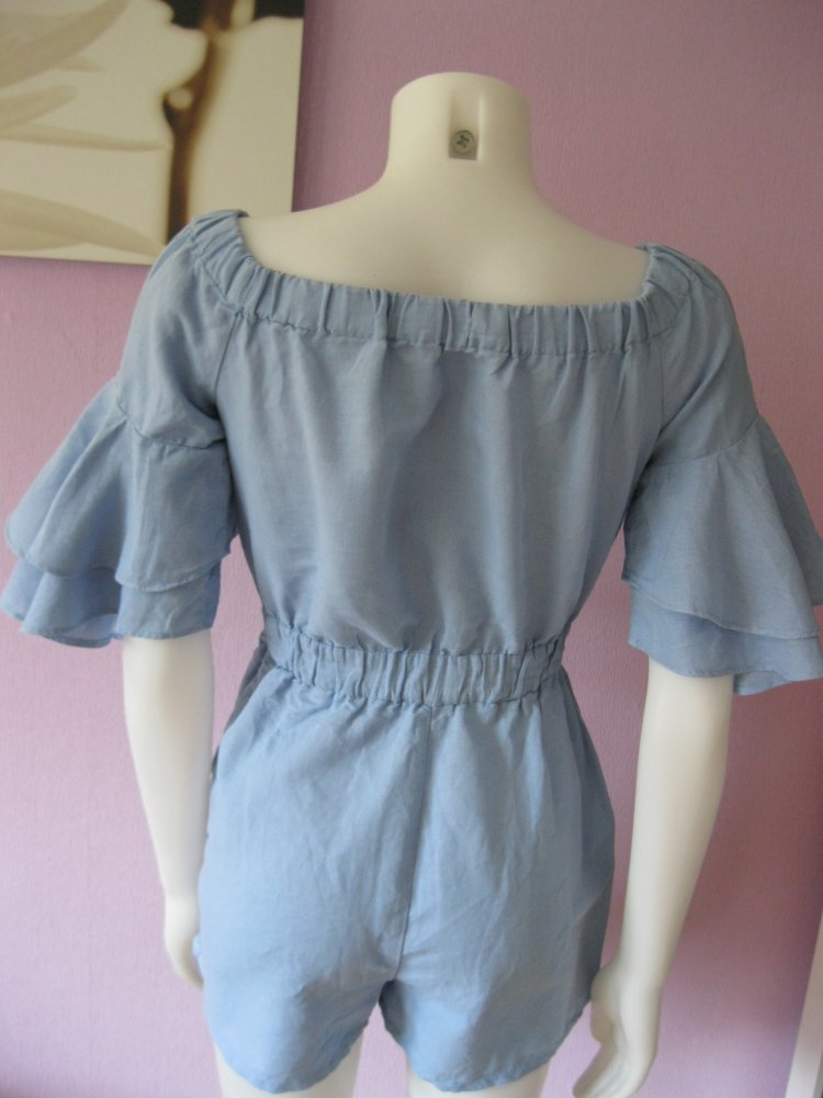 Overall-Kleid # Jumpsuit # Zara Basic # hellblau # M