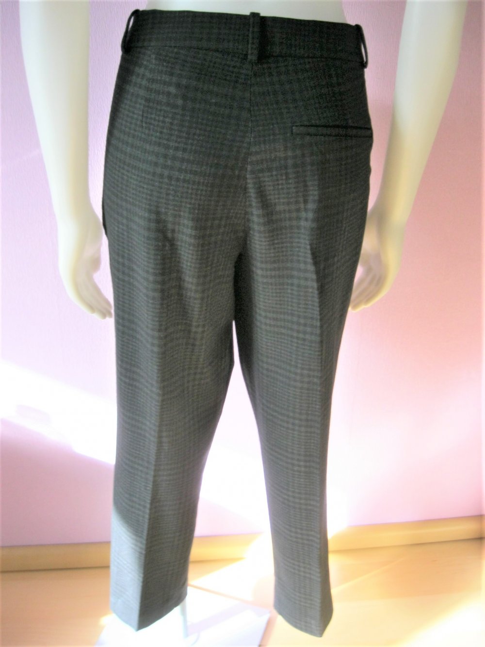 Stoffhose # H&M # Schwarz/Grau # kariert # 42/44