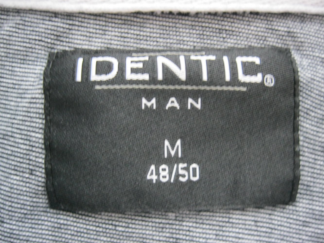 Langarm-Shirt # Identic Man # gesteift # 100% Baumwolle # Blau/Weiß # M