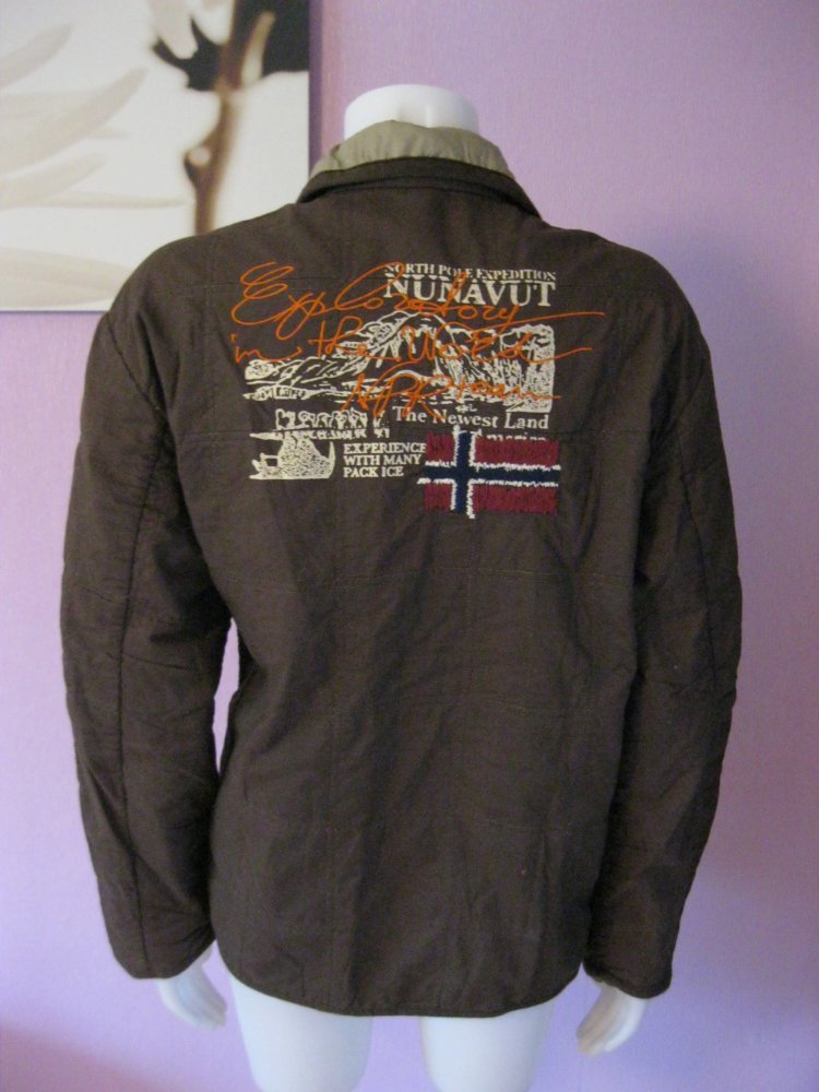 Napapijri Herren Steppjacke 100% Baumwolle gefüttert Braun M