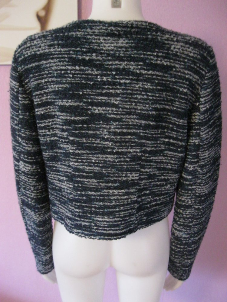 Crop-Jacke # Bolero-Jacke # Tramontana # Blau meliert # XL