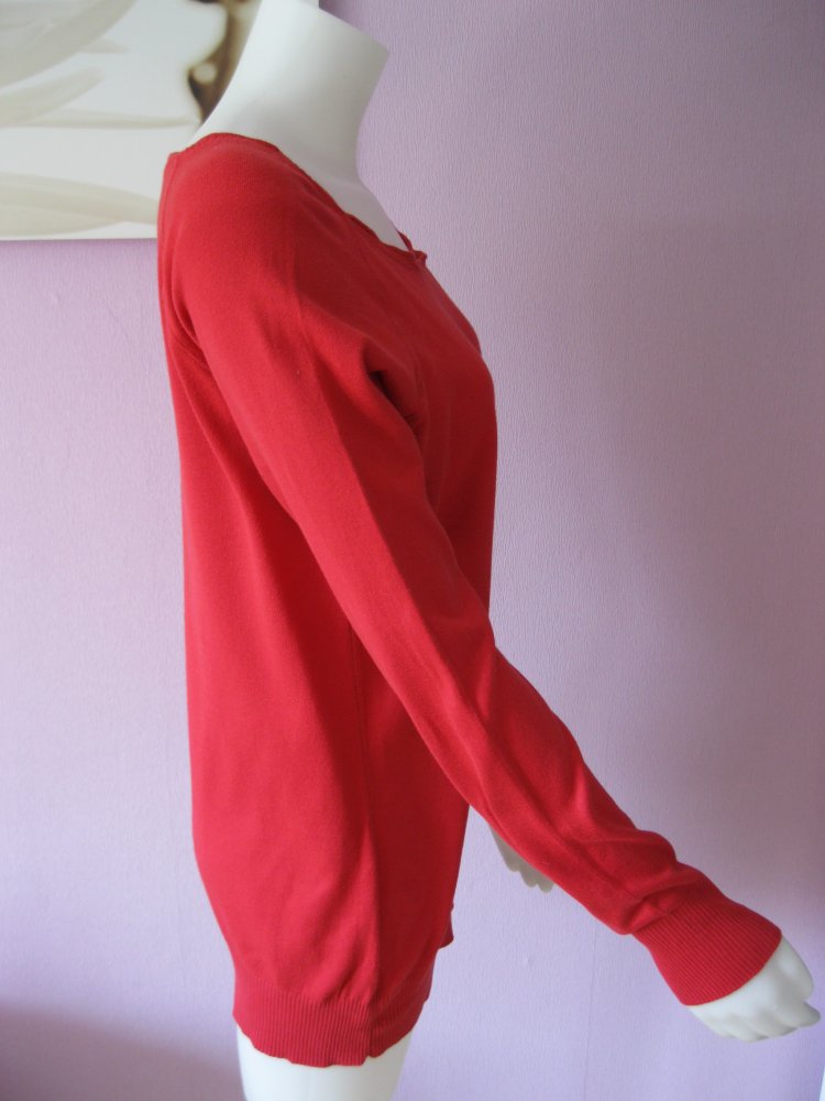 Feinstrick-Pulli # Style Benettom # rot # L
