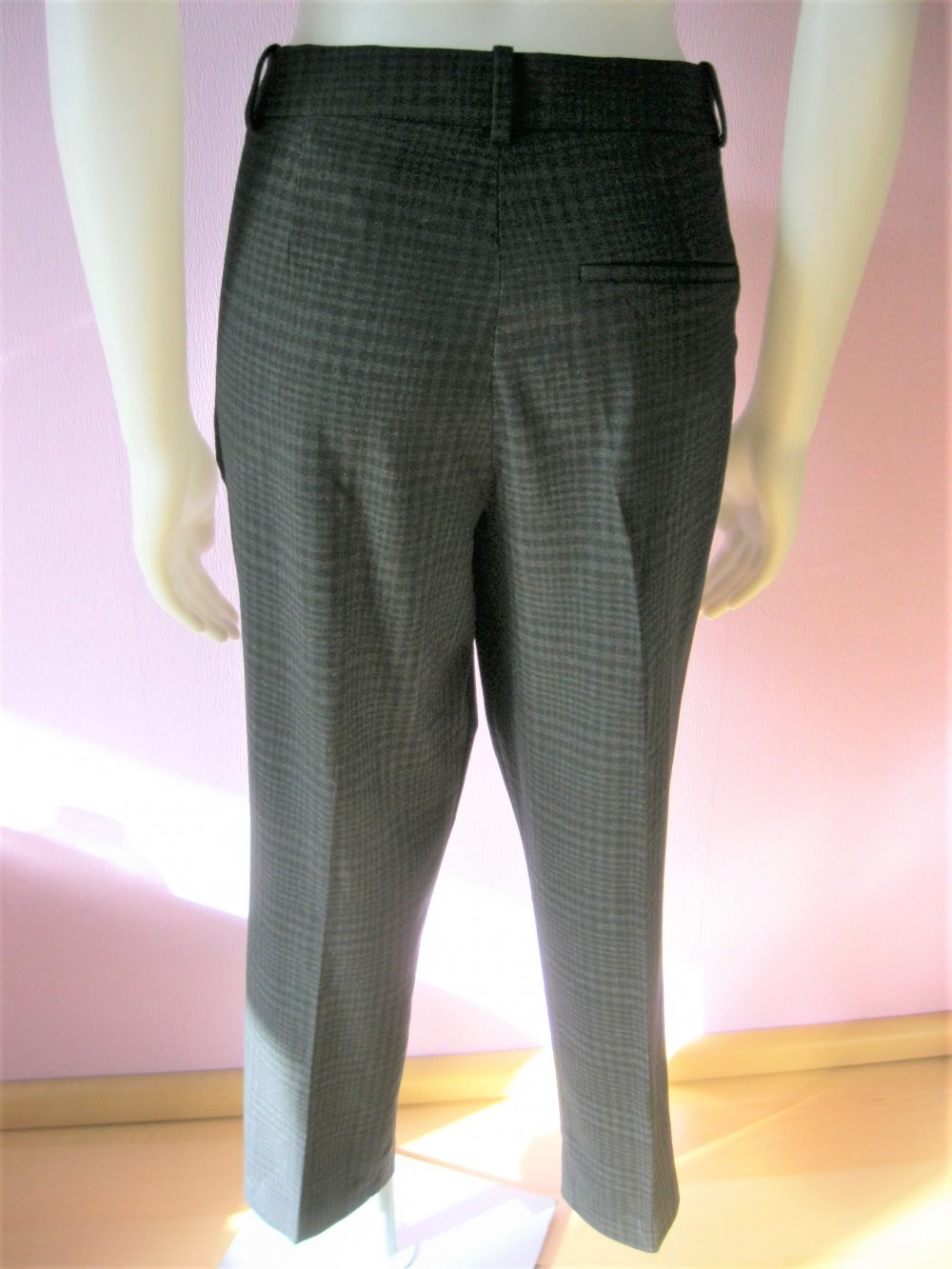 Stoffhose # H&M # Schwarz/Grau # kariert # 42/44