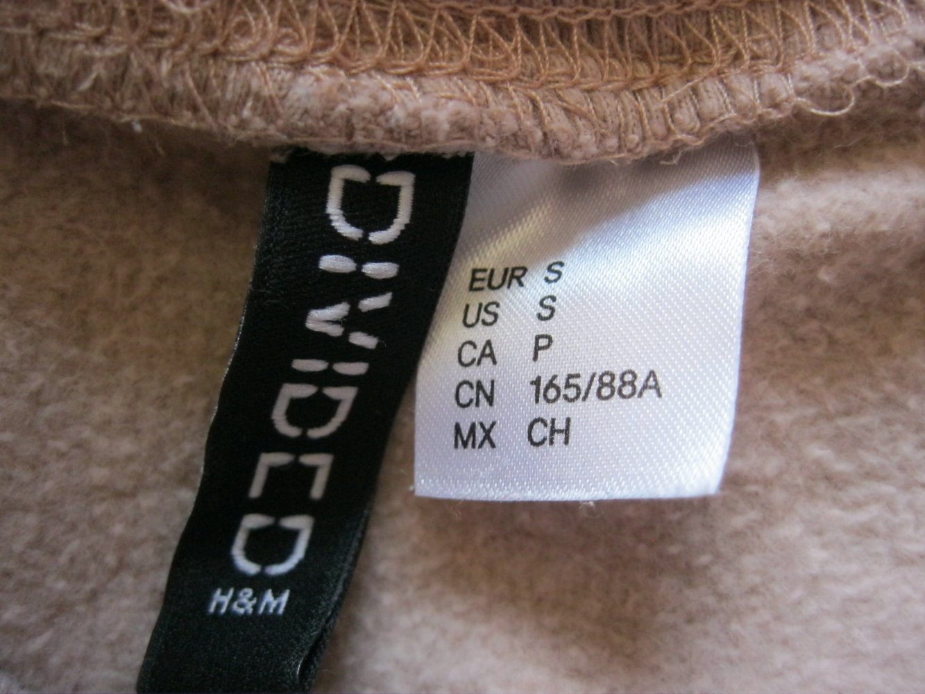 H&M Divided Sweatshirt Beige 100% Baumwolle S Oversize