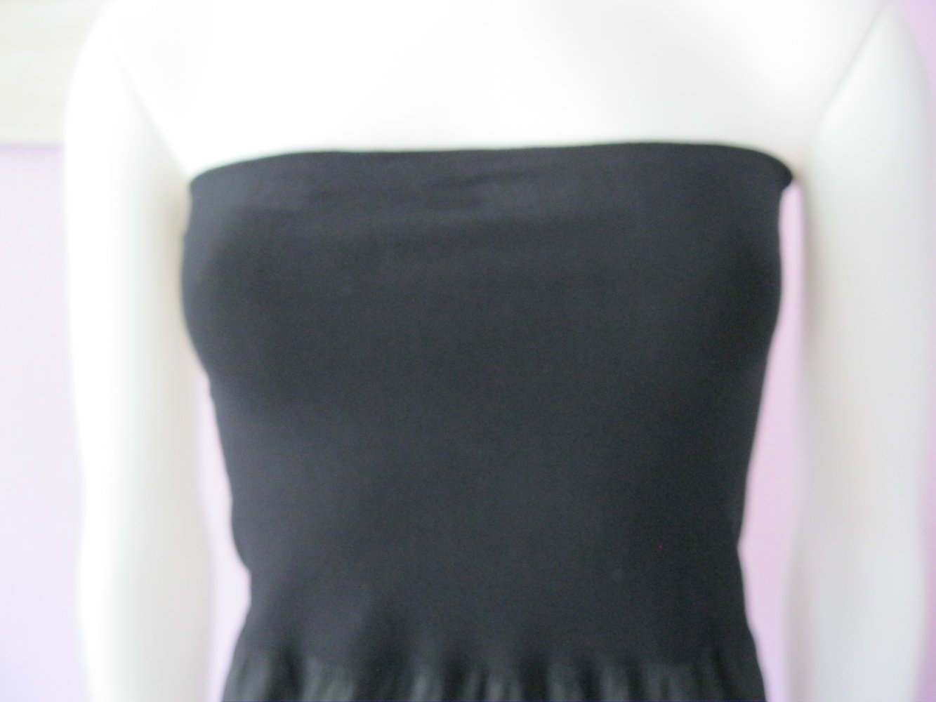 Bandeau-Kleid/Rock schwarz Blumen Applikation S/M