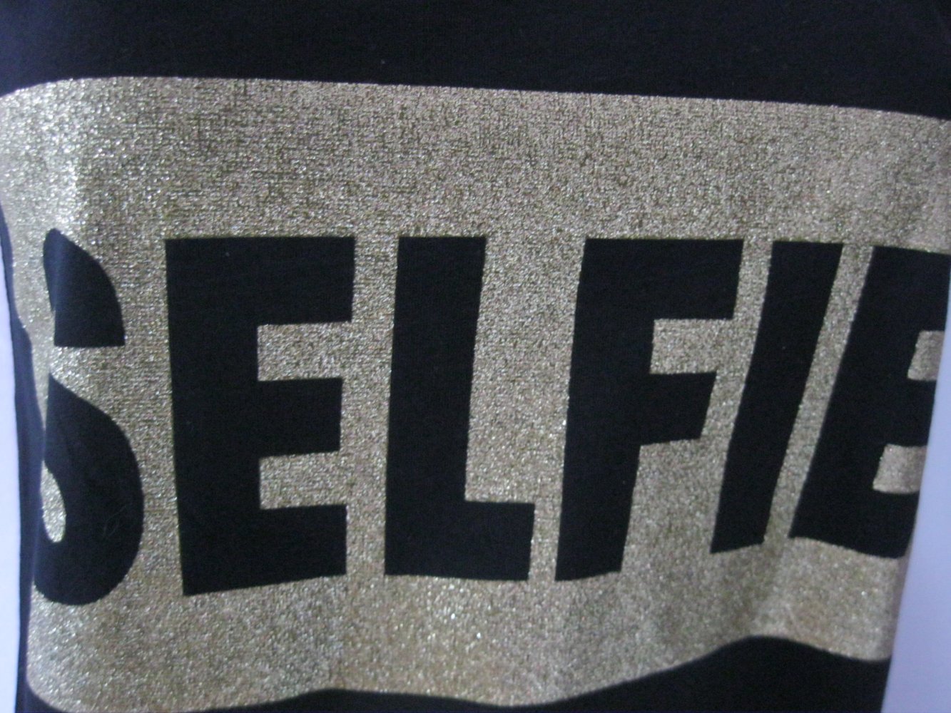 Tank-Top # Pimkie # Front-Print # Selfie # Schwarz / Gold # M