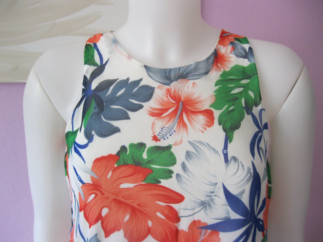 Eve seduire Longbluse ärmellos Blumen Hängerchen 8 (36/S)