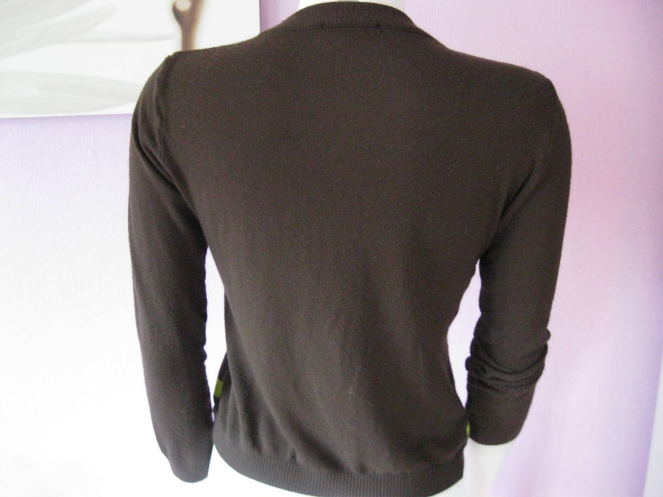 Strickjacke # Cardigan # Intervista # 50% Lana-Wolle # Braun/gemustert # M