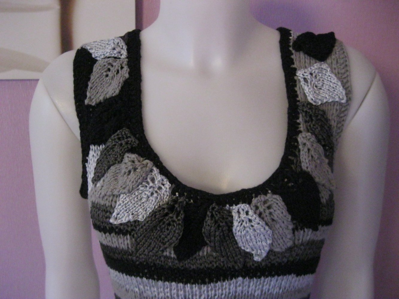 NEU #Strickkleid # Mini # Handmade # Cotton/Viskose # gestreift # S-M