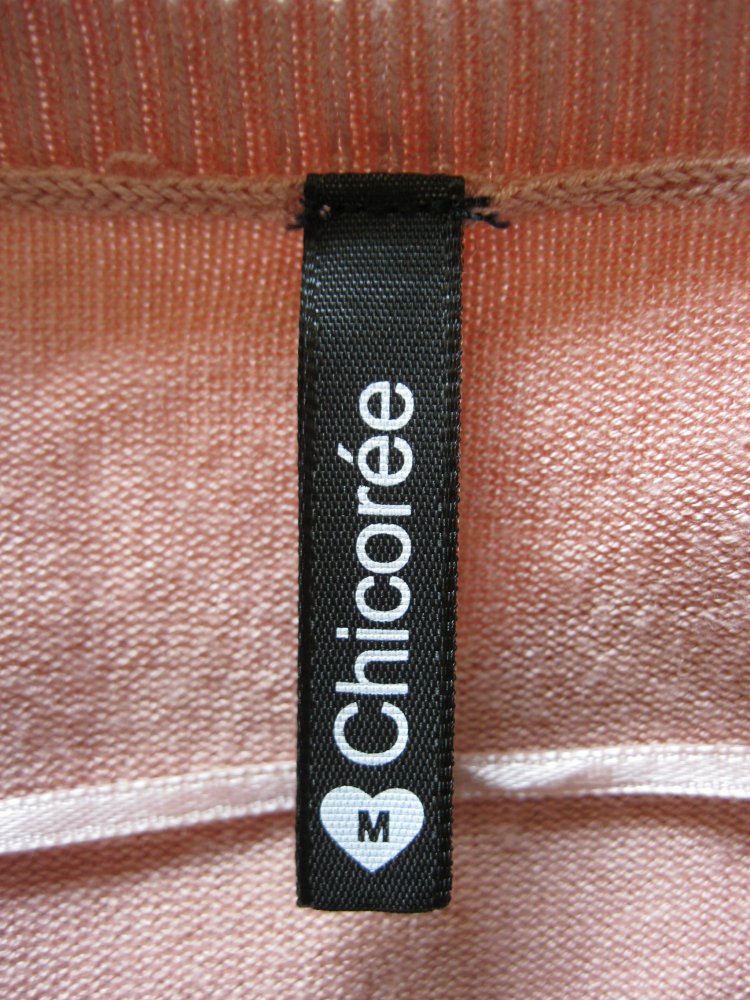 Feinstrick-Jacke/Cardigan # Chicorée # Aprikose # M