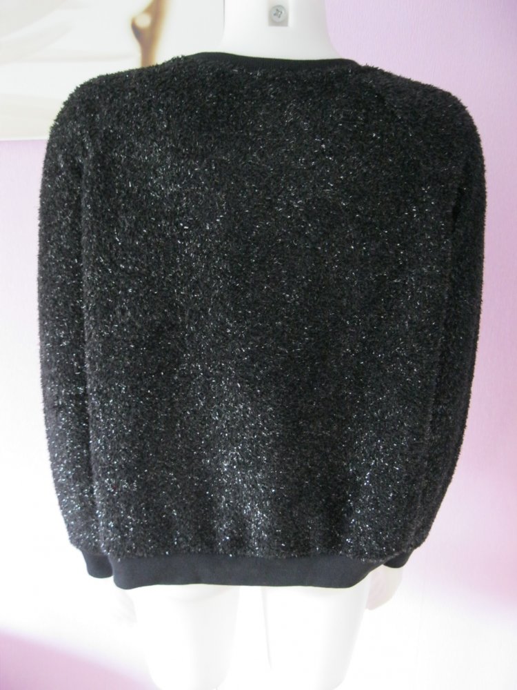 Strickpullover # Clockhouse # Glitzer # schwarz # XL