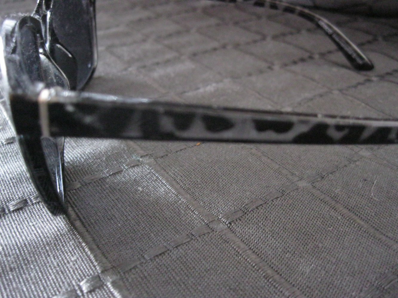 Sonnenbrille # Schwarz/Transparent # Leopard-Design